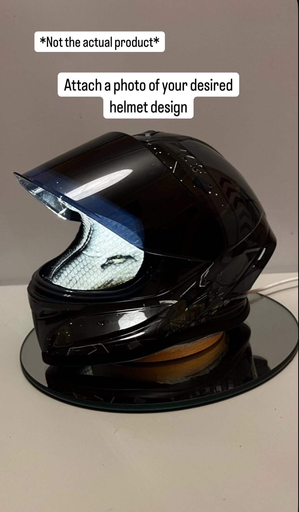 CUSTOM Mini motorbike helmet light